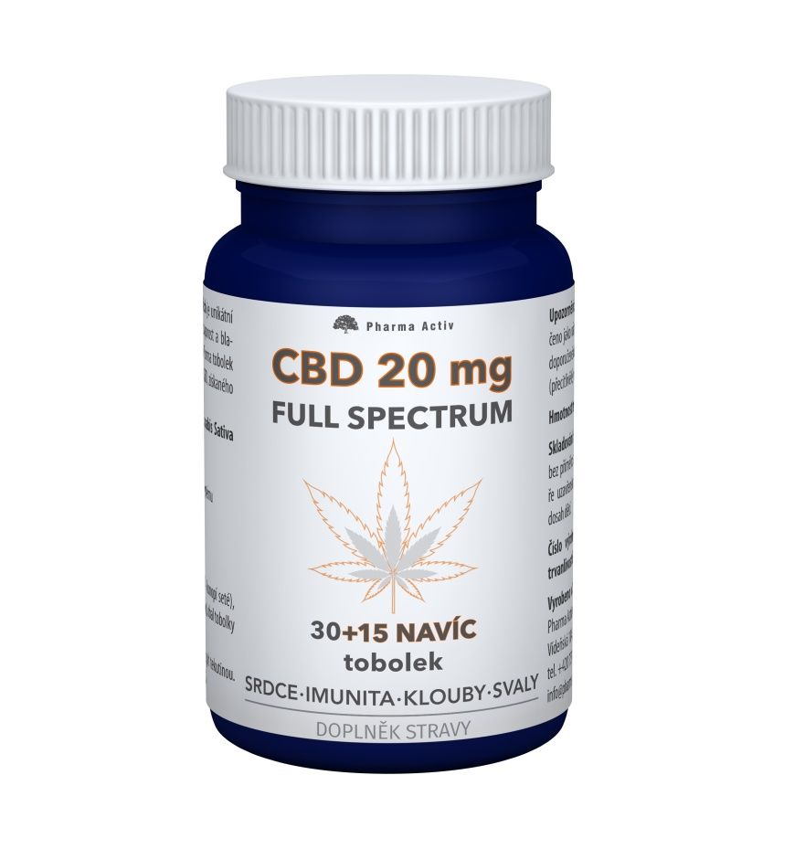 Pharma Activ CBD 20 mg Full Spectrum 30+15 tobolek Pharma Activ