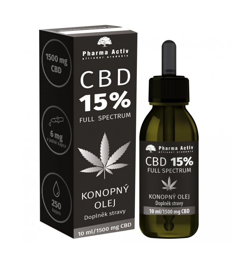 Pharma Activ Konopný olej CBD 15% 1500 mg 10 ml Pharma Activ