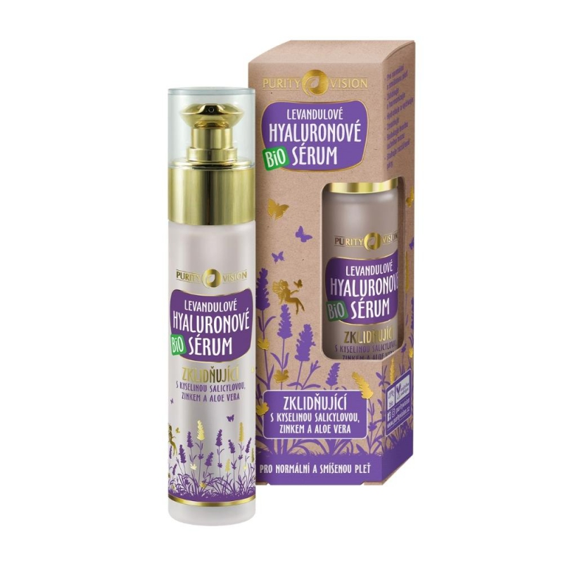 Purity Vision BIO Zklidňující levandulové hyaluronové sérum 50 ml Purity Vision