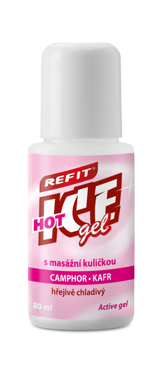 Refit Ice Masážní gel s kafrem roll–on 80 ml Refit