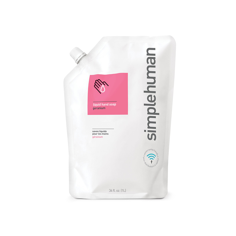 Simplehuman Tekuté hydratační mýdlo náhradní náplň 1 l pelargonie Simplehuman