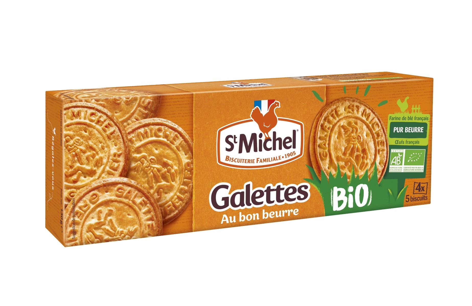 St.Michel BIO Galetky máslové 130 g St.Michel