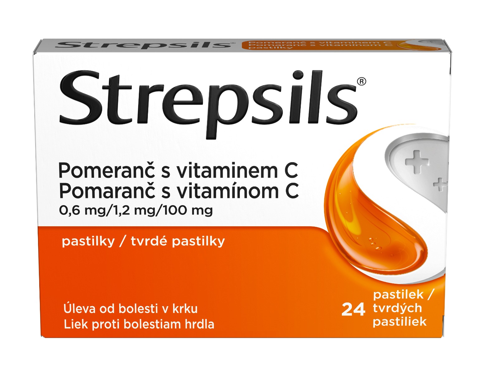 Strepsils Pomeranč s vitaminem C 24 pastilek Strepsils