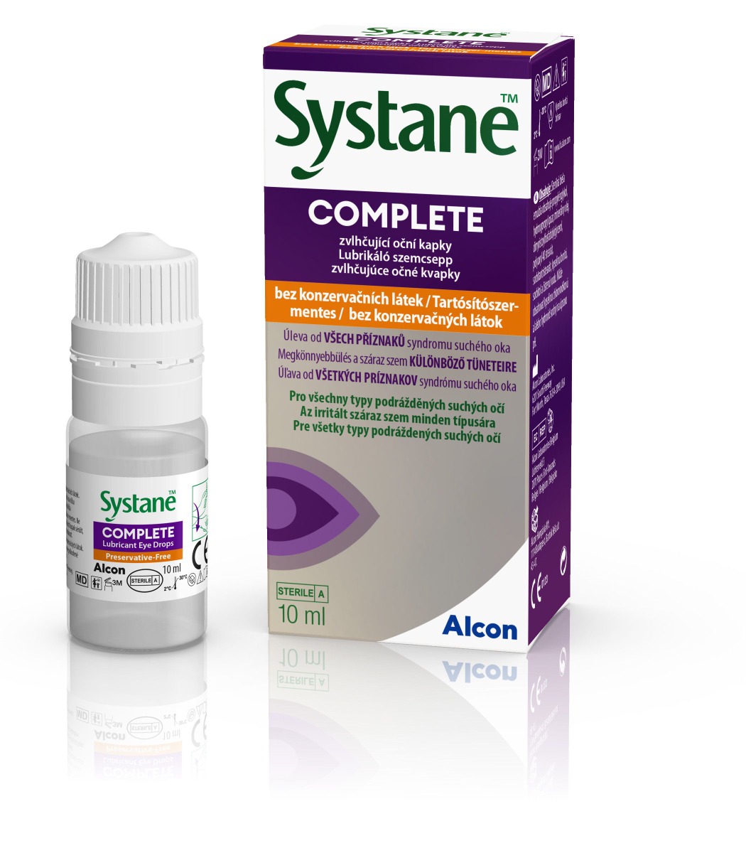 Systane Complete Zvlhčující oční kapky bez konzervačních látek 10 ml Systane