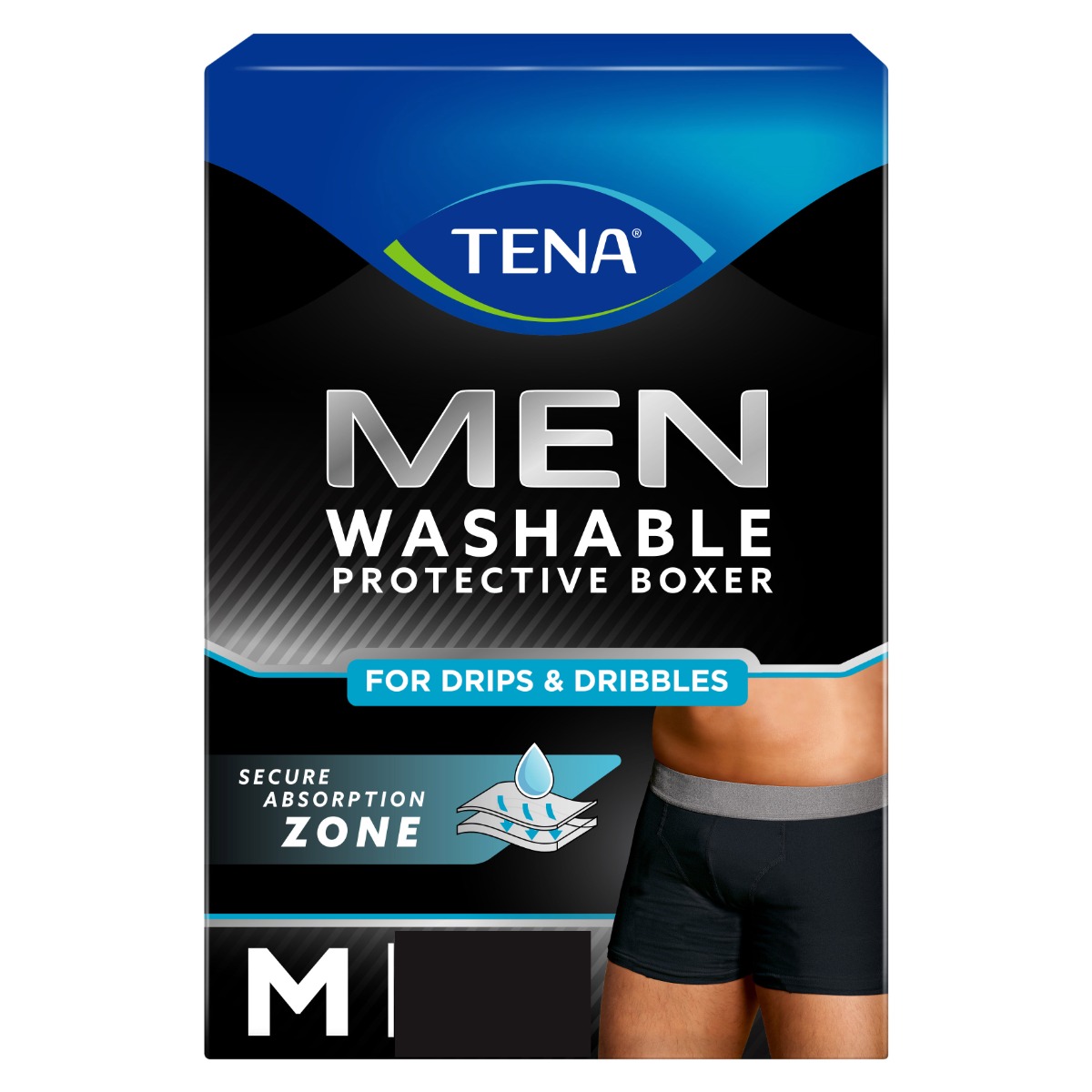 Tena Men Washable Underwear M inkontinenční boxerky 1 ks černé Tena