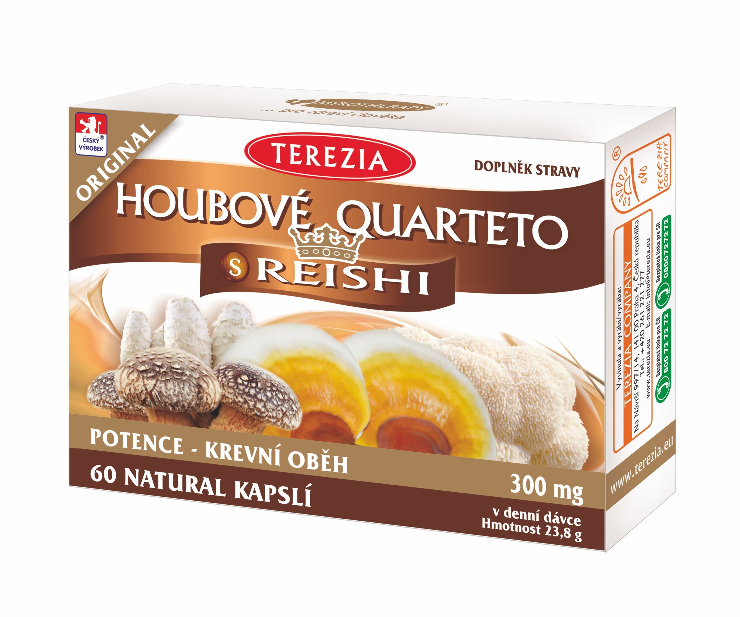 Terezia Houbové Quarteto s reishi 60 kapslí Terezia
