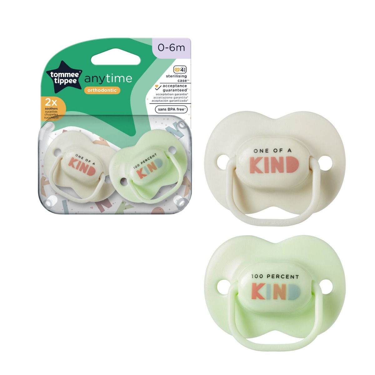 Tommee Tippee Dudlík CTN silikon AnyTime 0-6m 2 ks Tommee Tippee