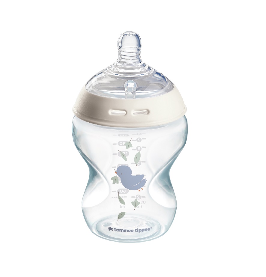 Tommee Tippee Natural Start Samosterilizační kojenecká lahev s Anti-Colic savičkou Pomalý průtok 0m+ 260 ml 1 ks ptáček Tommee Tippee