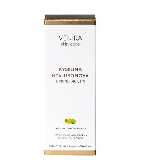 Venira Kyselina hyaluronová k vnitřnímu užití citrón-limeta 50 ml Venira