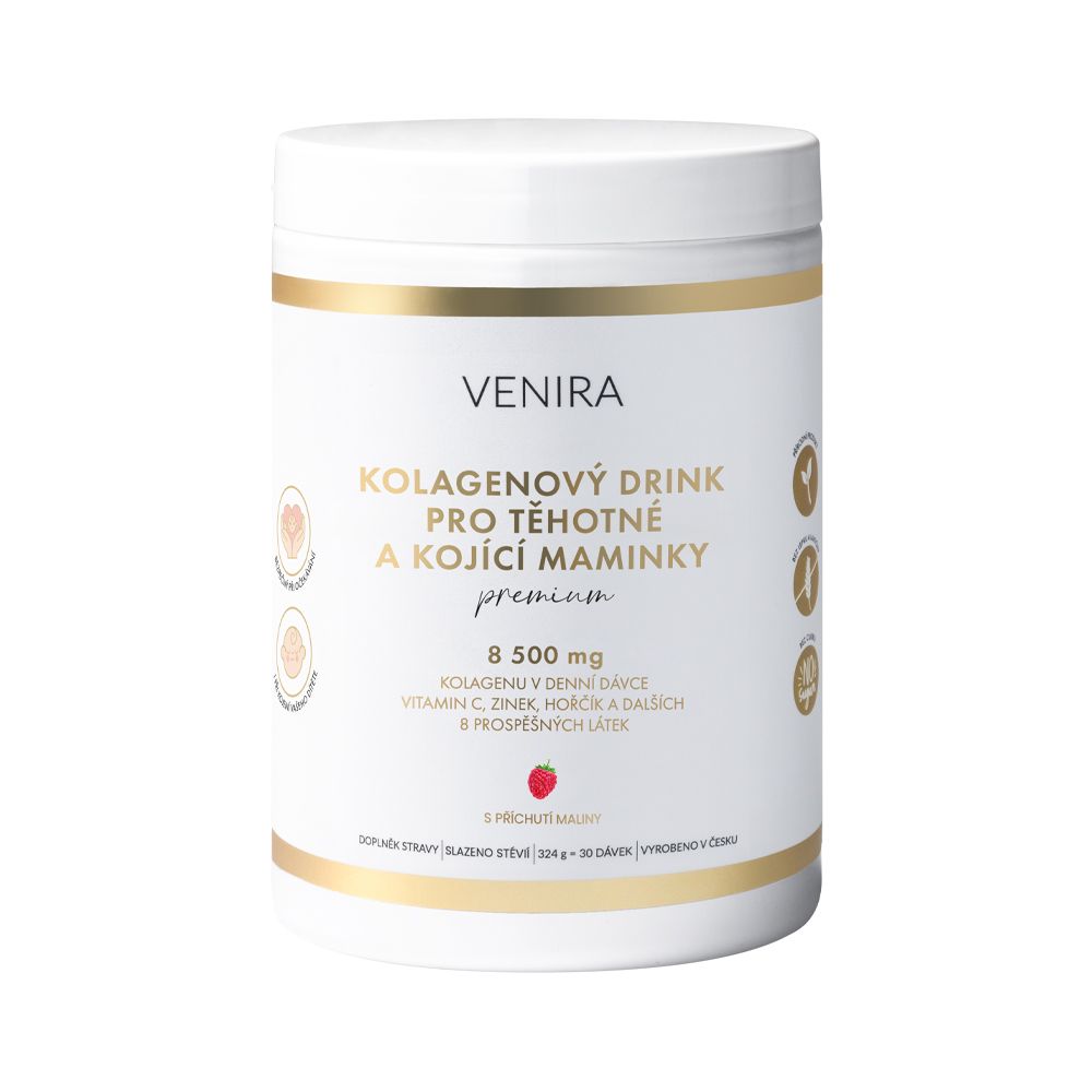 Venira Premium kolagenový drink pro těhotné a kojící maminky malina 324 g Venira