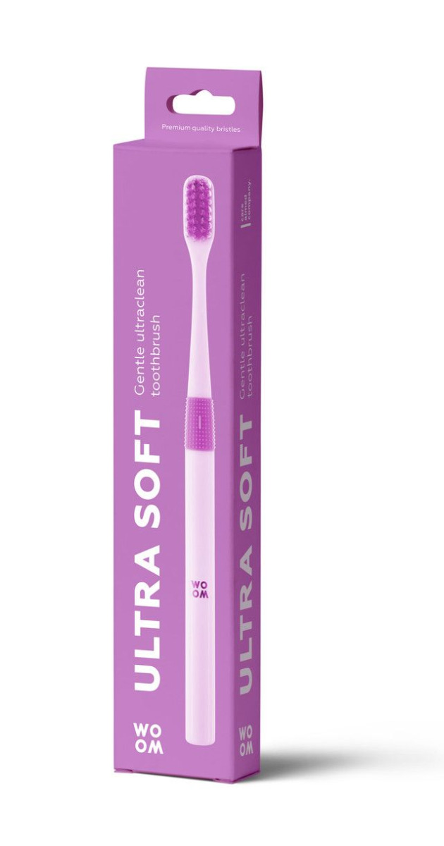 WOOM ULTRA SOFT zubní kartáček 1 ks růžový WOOM