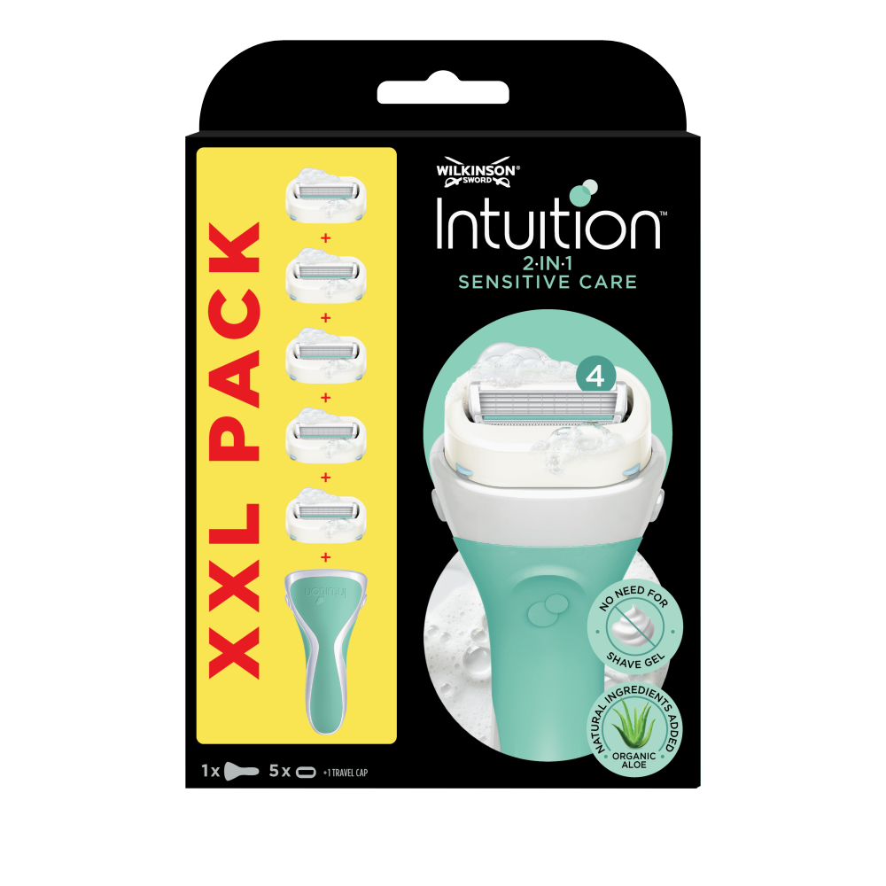 Wilkinson Intuition Sensitive Care XXL pack holicí strojek +5 náhradních hlavic Wilkinson