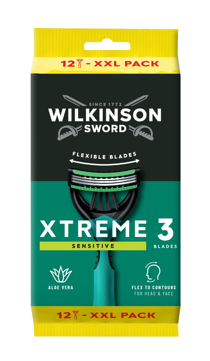 Wilkinson Xtreme3 Sensitive Comfort Maxi pack pánský jednorázový holicí strojek 12 ks Wilkinson