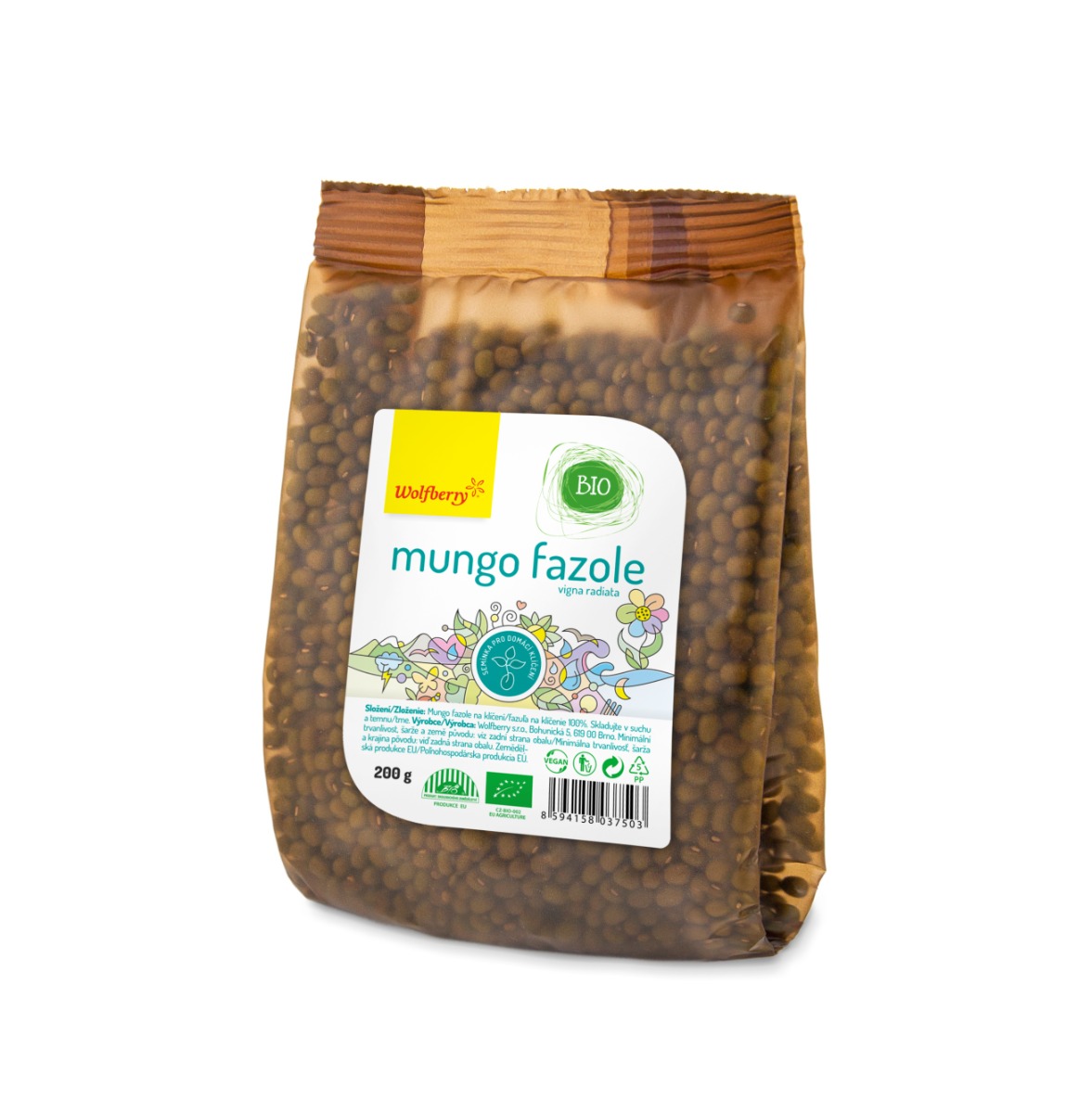 Wolfberry Mungo semínka na klíčení BIO 200 g Wolfberry