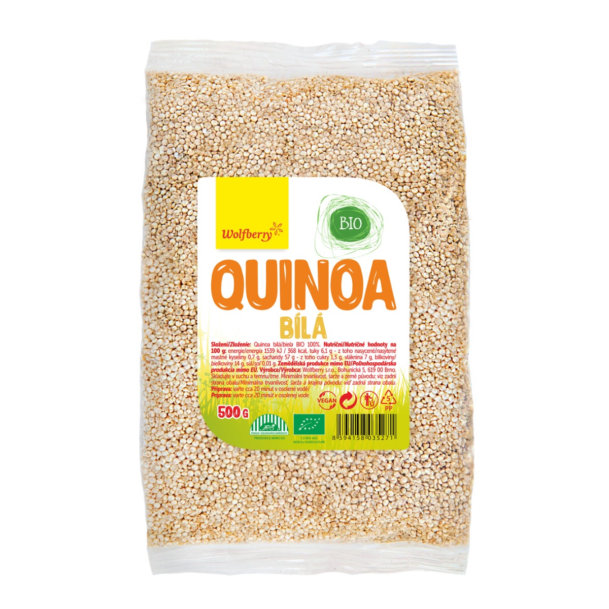 Wolfberry Quinoa bílá BIO 500 g Wolfberry