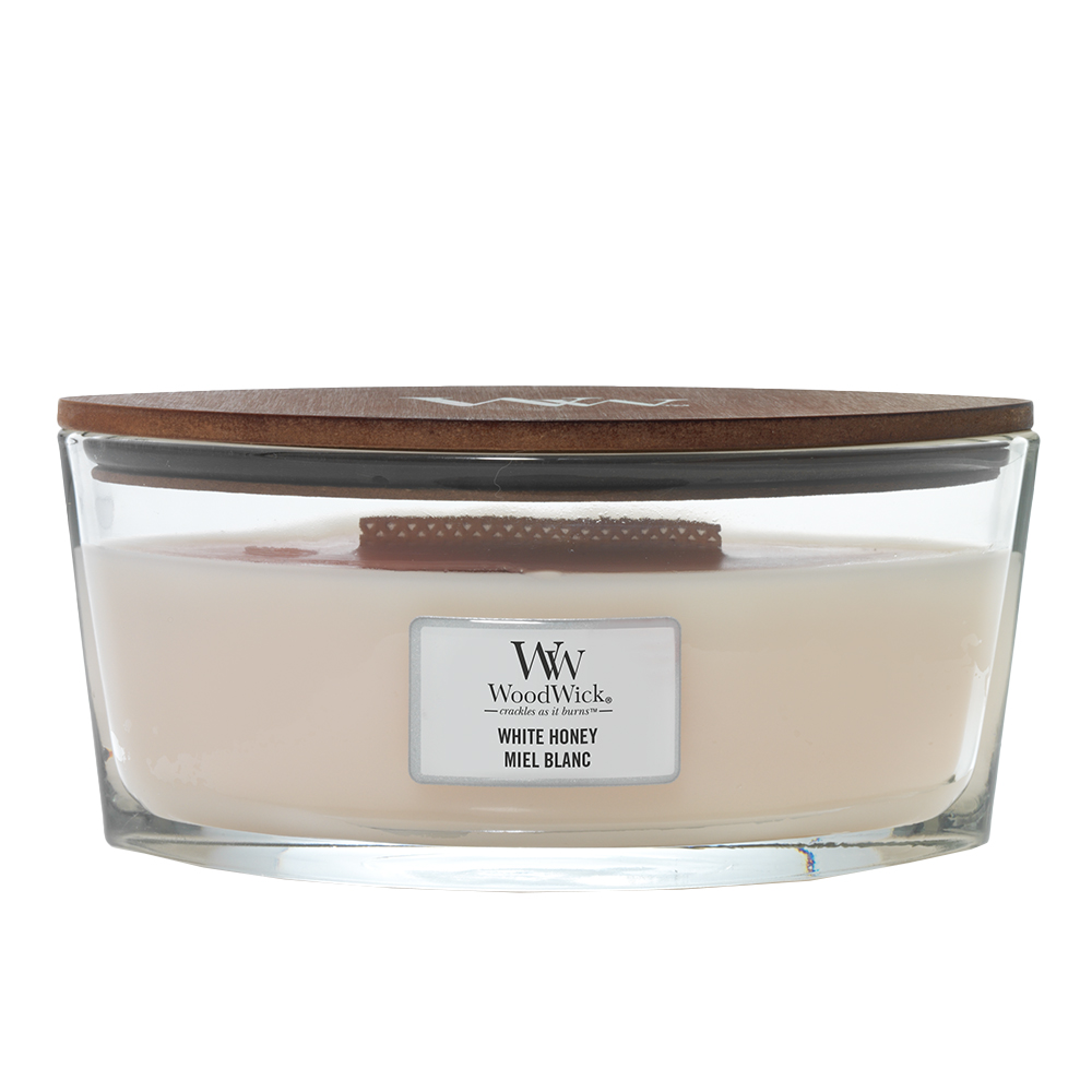 Wood Wick Vonná svíčka White Honey 453
