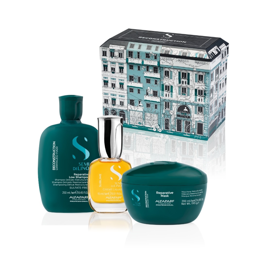 Alfaparf Milano Semi di Lino Reconstruction Holiday set na poškozené vlasy Alfaparf Milano