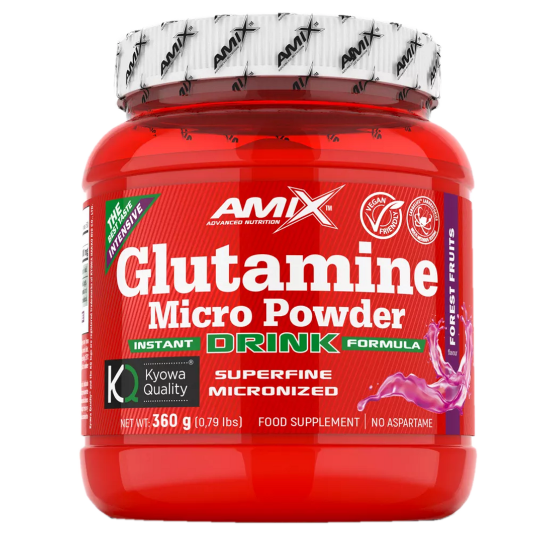 Amix Nutrition Glutamine Micro Powder Drink 360g - lesní ovoce Amix Nutrition