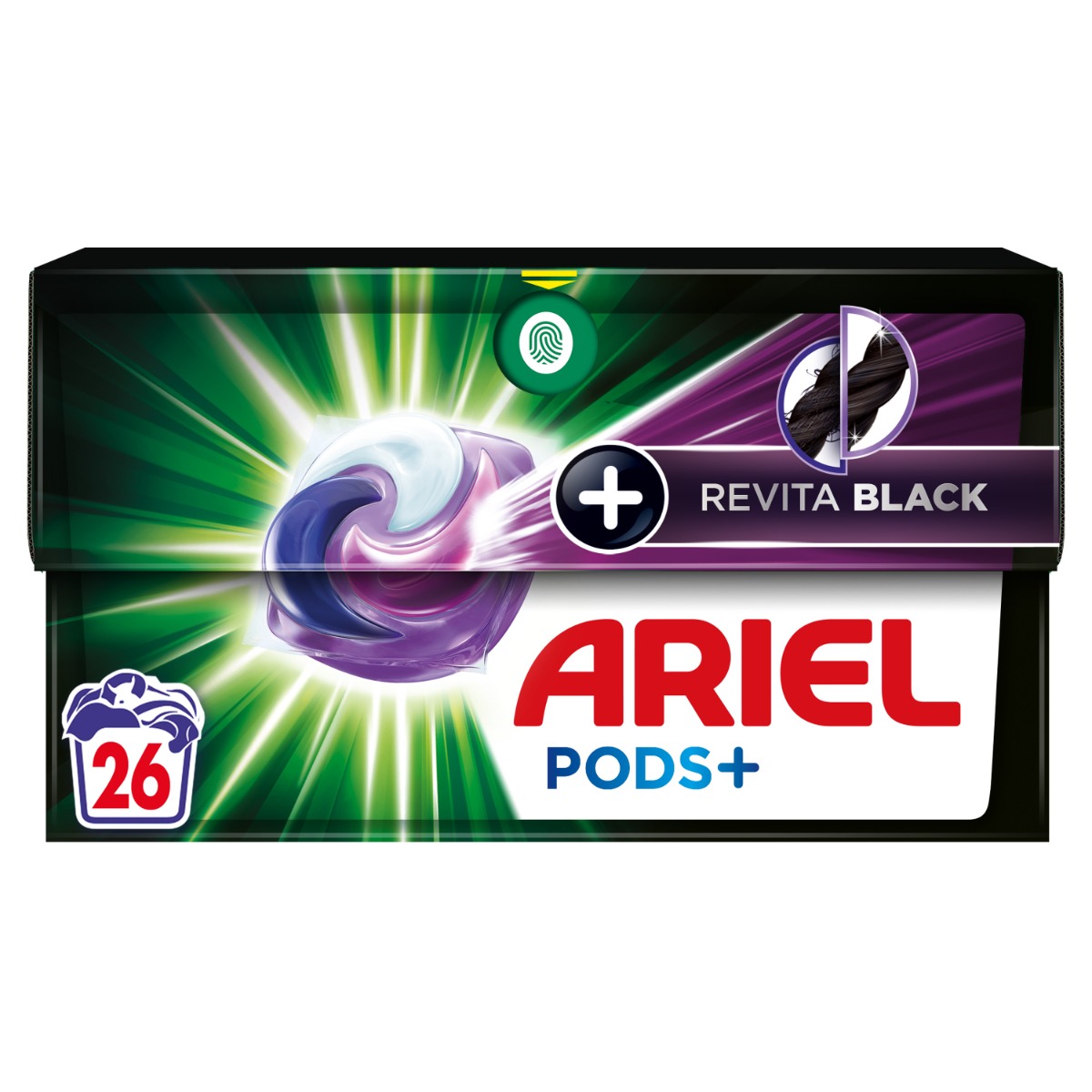 Ariel Plus Revita Black Prací kapsle 26 ks Ariel