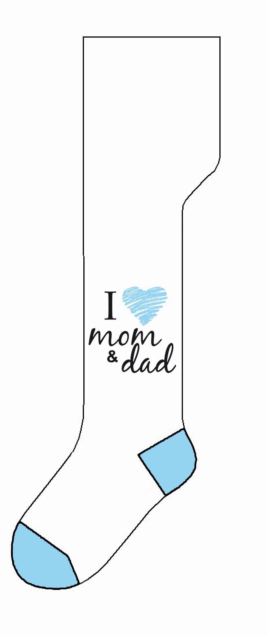 Baby Nellys Bavlněné punčocháče I love mom & dad - modré vel. 80/86 Baby Nellys
