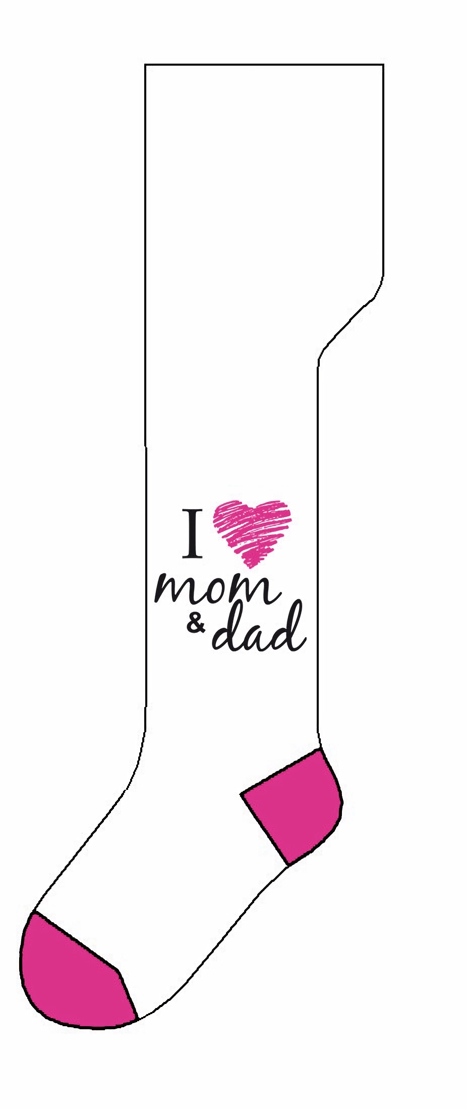 Baby Nellys Bavlněné punčocháče I love mom & dad - růžové vel. 80/86 Baby Nellys
