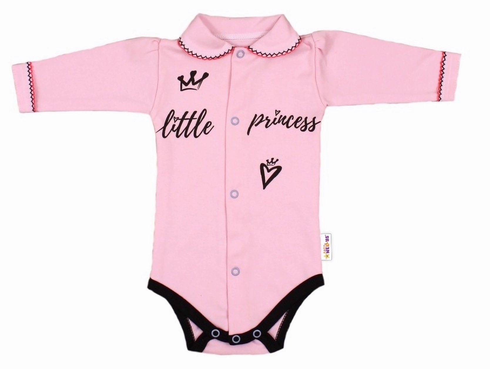 Baby Nellys Body dlouhý rukáv s límečkem