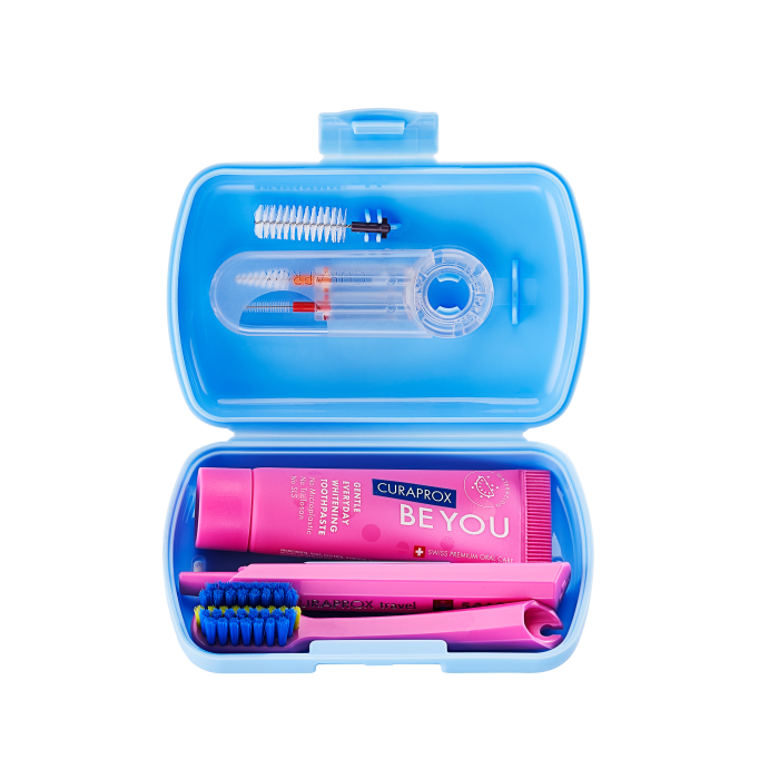 Curaprox Travel set Ortho cestovní sada modrá Curaprox