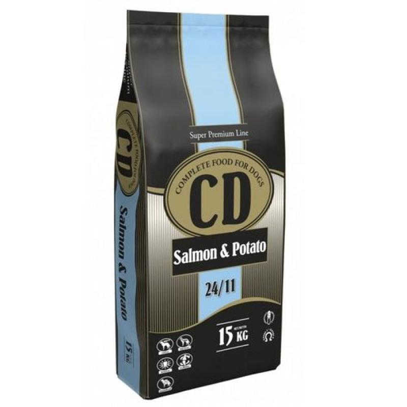 Delikan CD Salmon and Potato 24/11 15kg Kompletní superprémiové krmivo s lososem a br Delikan