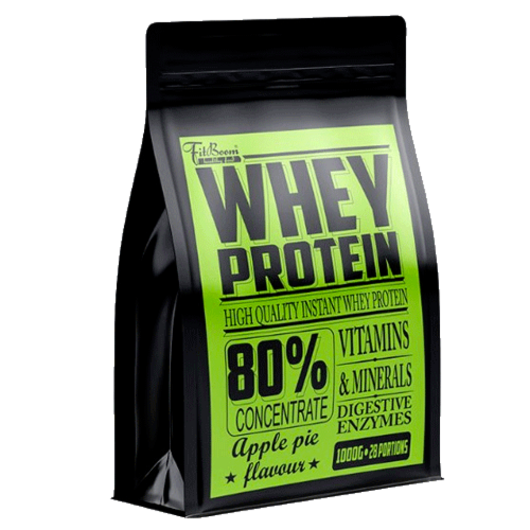 FitBoom Whey Protein 80% 1000g - lískový oříšek FitBoom