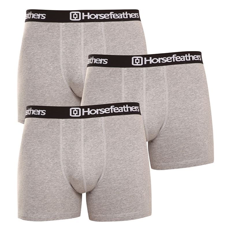 Horsefeathers 3PACK pánské boxerky Dynasty heather gray (AM067C) M Horsefeathers