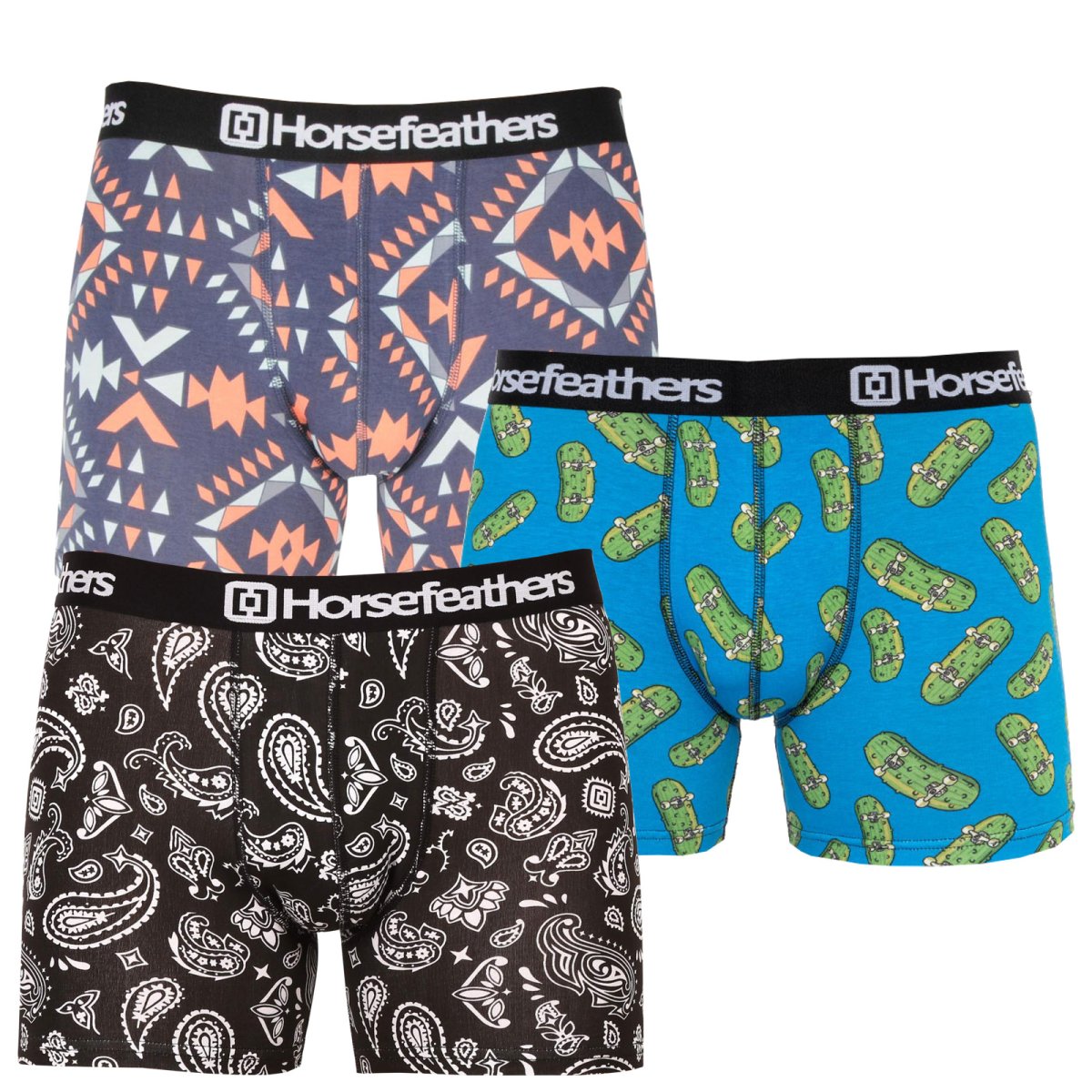 Horsefeathers 3PACK pánské boxerky Sidney (AM070LPV) M Horsefeathers