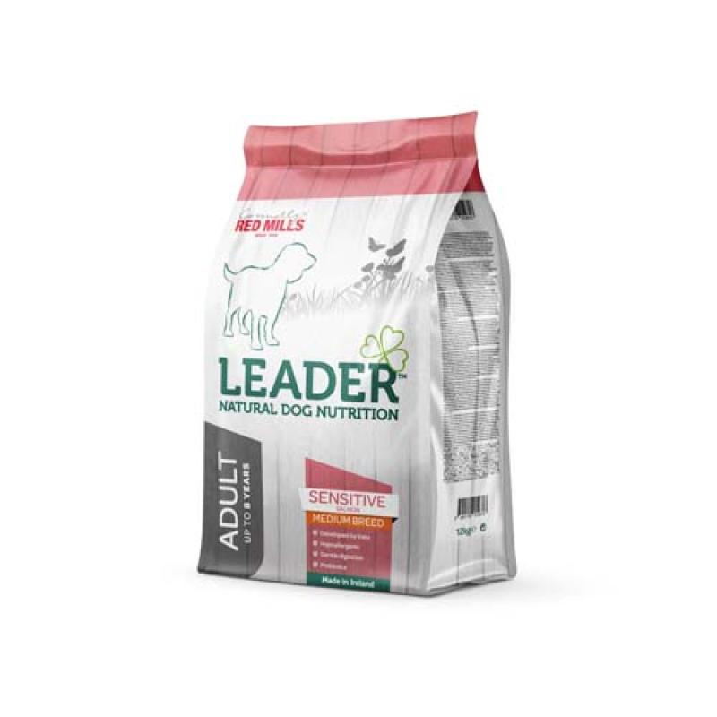 LEADER ADULT Sensitive Salmon Medium Breed 12kg -Hypoalergenní krmivo s lososem pro do LEADER