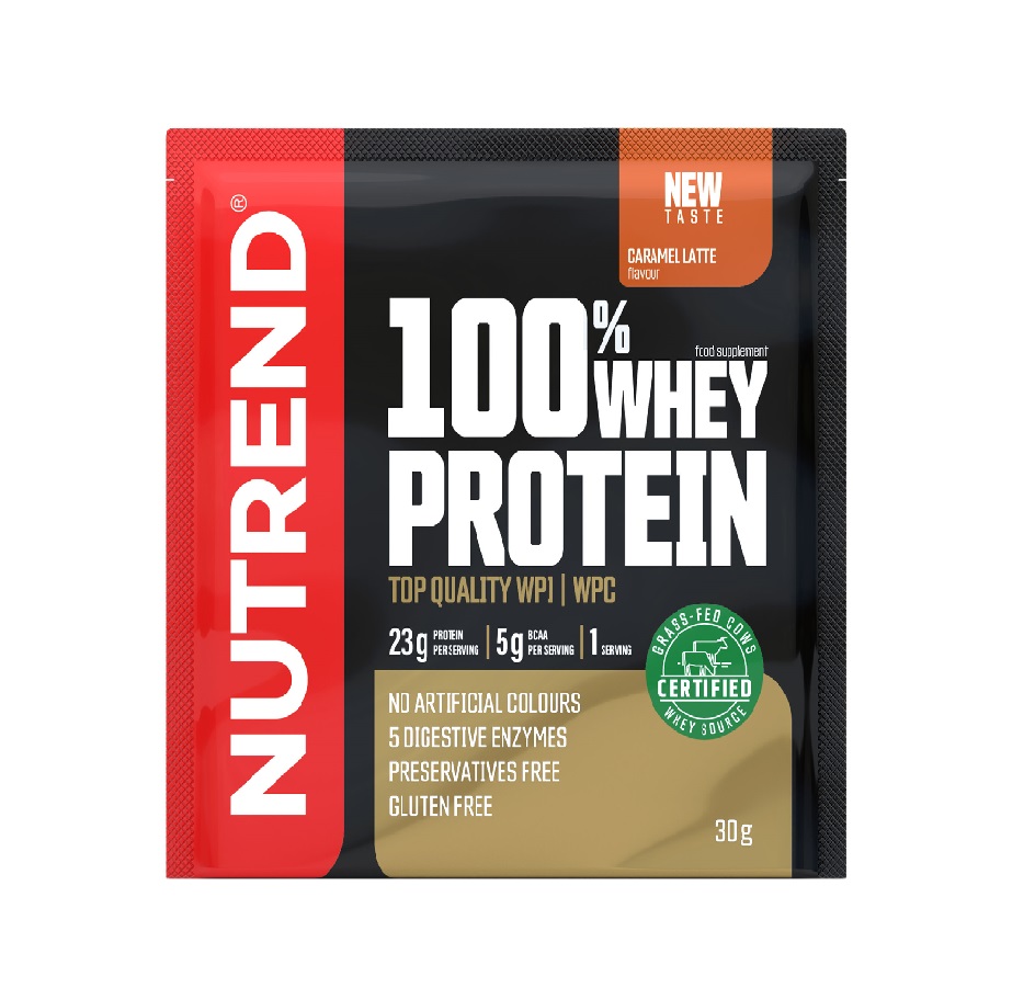 Nutrend 100% Whey Protein karamelové latté 30 g Nutrend