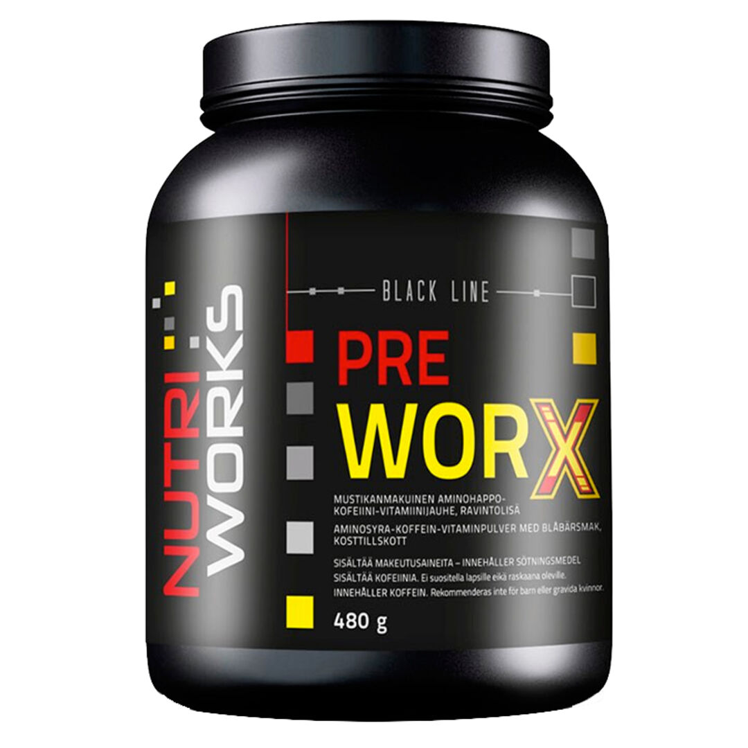 NutriWorks Pre Worx 480g - borůvka NutriWorks
