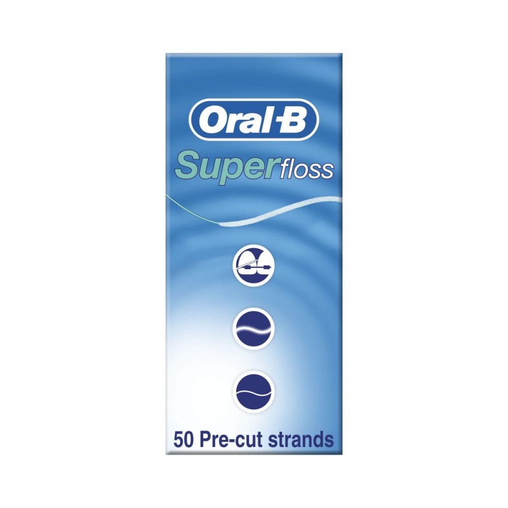 Oral-B SuperFloss zubní nit voskovaná 50 ks Oral-B