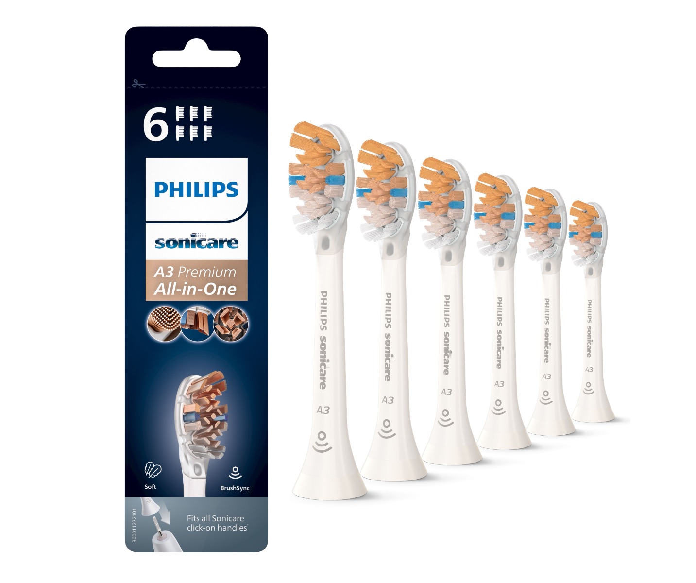 Philips Sonicare A3 Premium HX9096/10 náhradní hlavice 6 ks Philips Sonicare