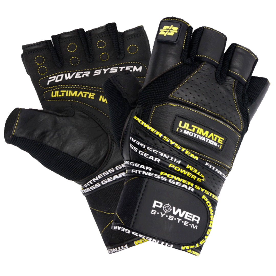Power System Fitness rukavice ULTIMATE MOTIVATION černožluté - XXL Power System