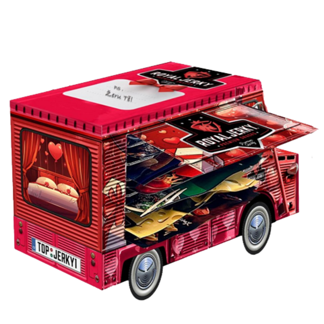 Royal Jerky Láskyplný FOOD TRUCK plný sušeného masa (7x jerky) Royal Jerky