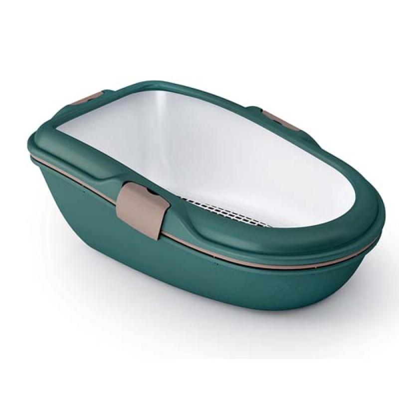 Stefanplast Furba Chic MAXI toaleta pro kočku se sítkem tmavozelená 69