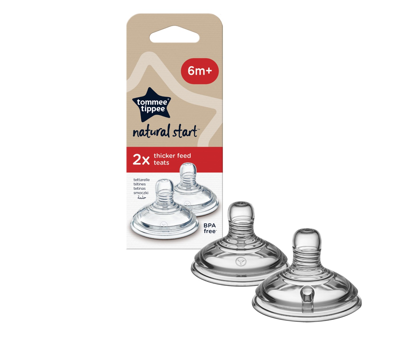 Tommee Tippee Natural Start Anti-Colic Savička na lahev Hustá strava 6m+ 2 ks Tommee Tippee
