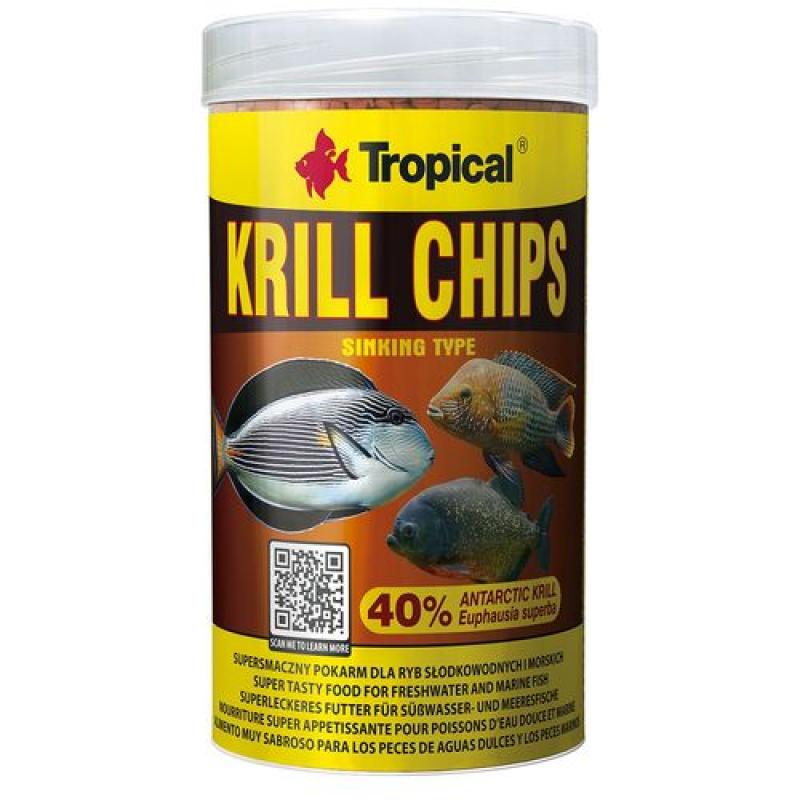 Tropical Krill Chips 250ml/125g krmivo pro sladkovodní a mořské ryby Tropical