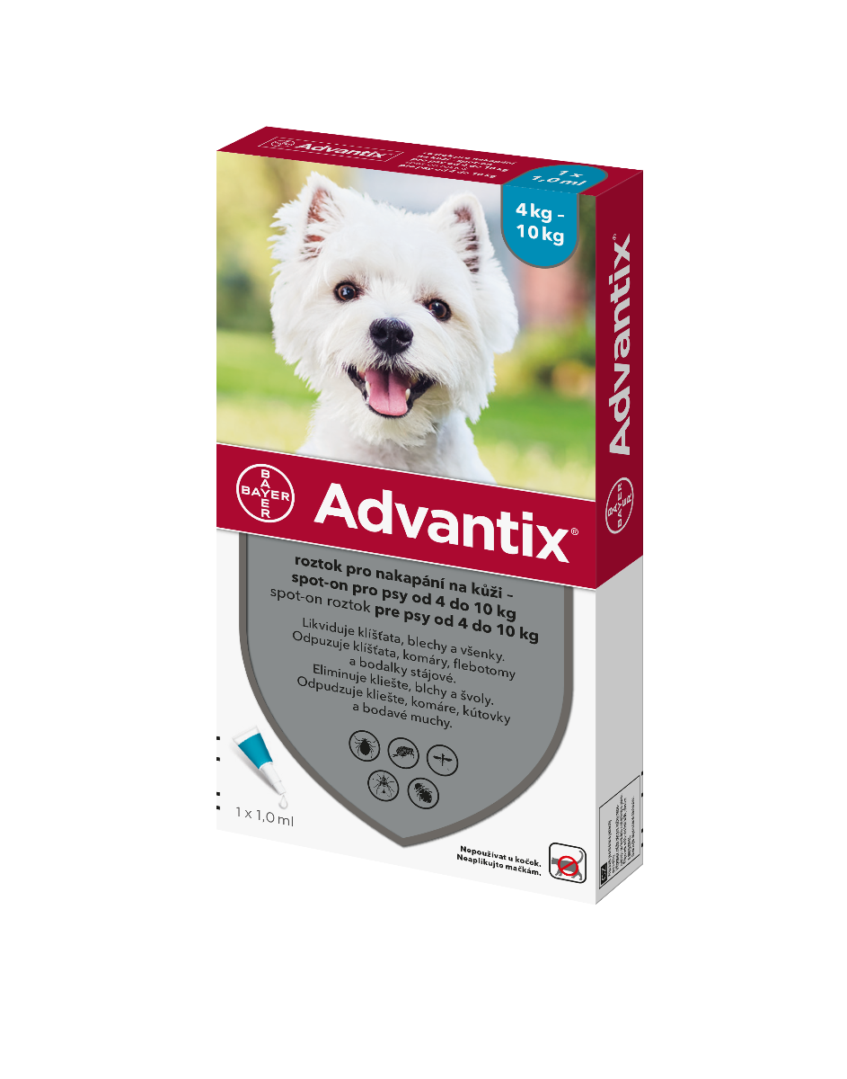 Advantix pro psy od 4 do 10 kg spot-on 1x1 ml Advantix