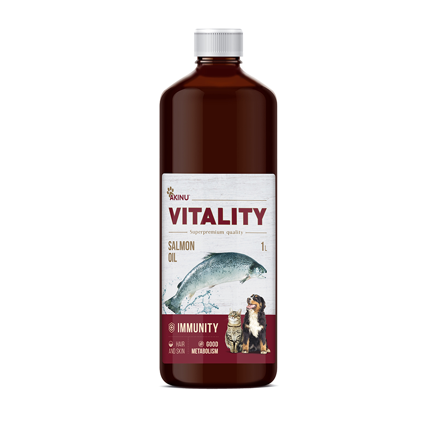 Akinu VITALITY lososový olej pro psy 1 l Akinu