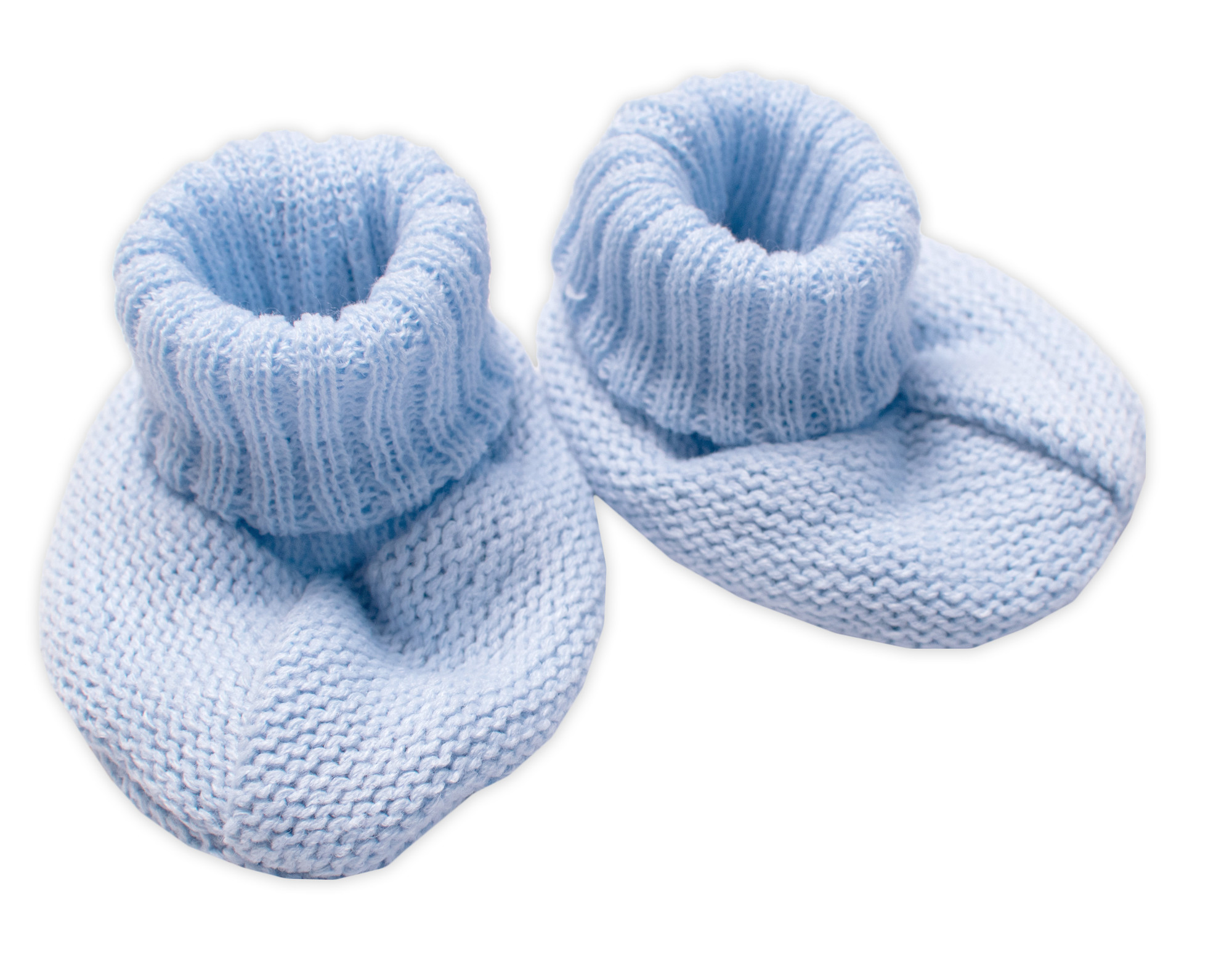 Baby Nellys Pletené botičky/capáčky STAR Hand Made modré vel. 68/74 Baby Nellys