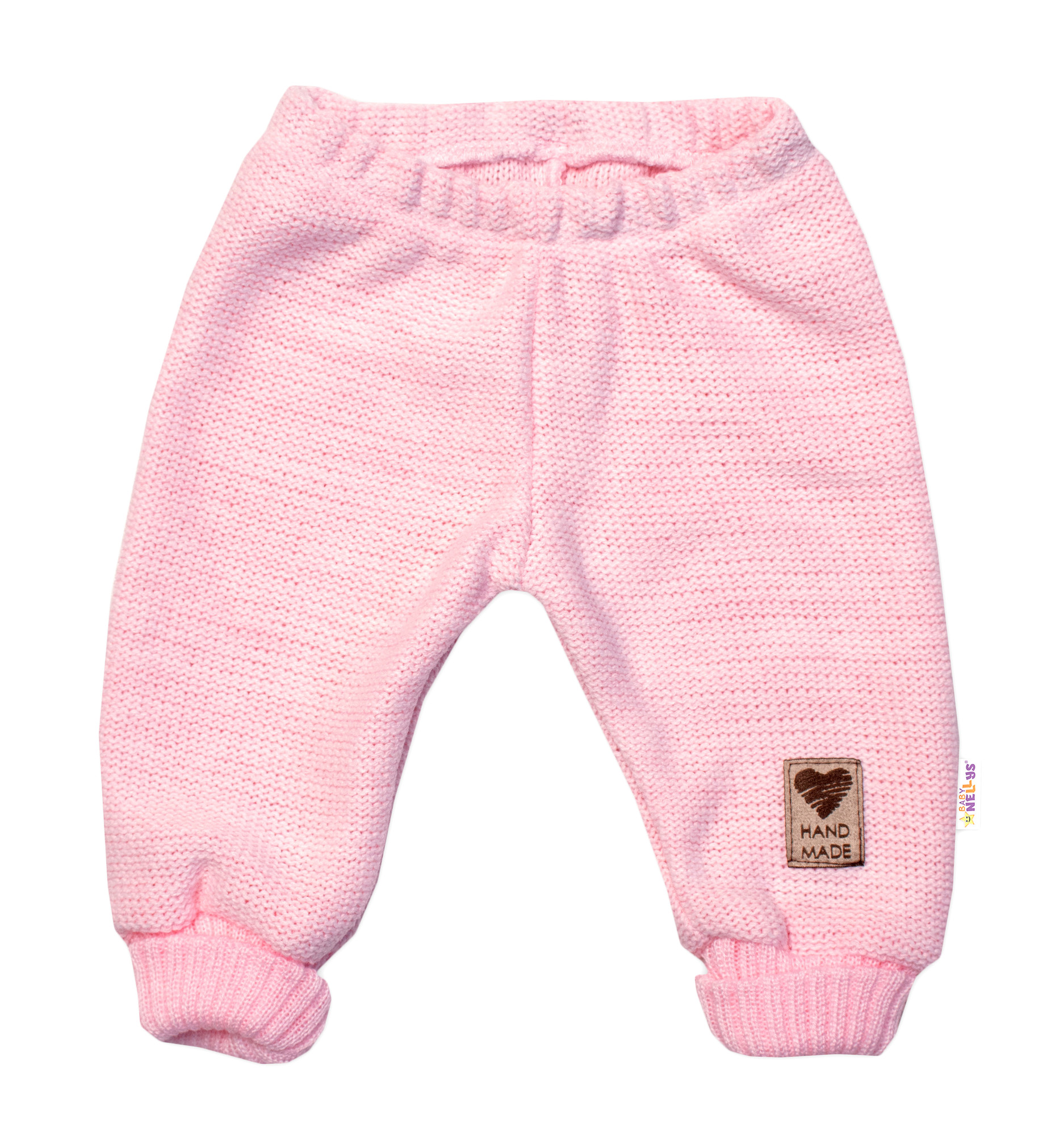 Baby Nellys Pletené kojenecké kalhoty Hand Made