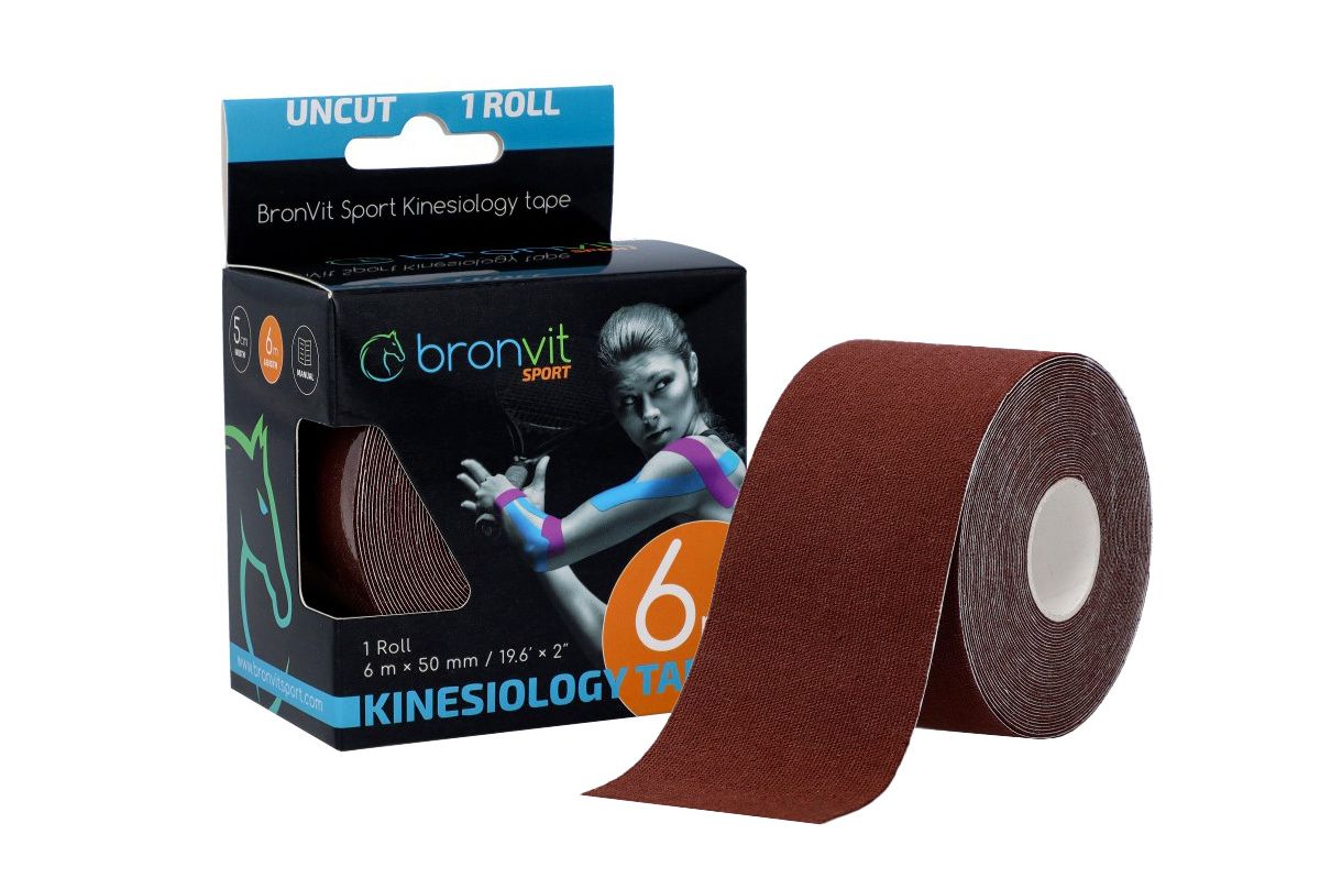 BronVit Sport Kinesio Tape classic 5 cm x 6 m tejpovací páska kávová BronVit Sport