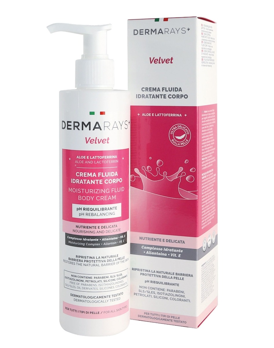DERMARAYS Velvet hydratační tělový krém 250 ml DERMARAYS