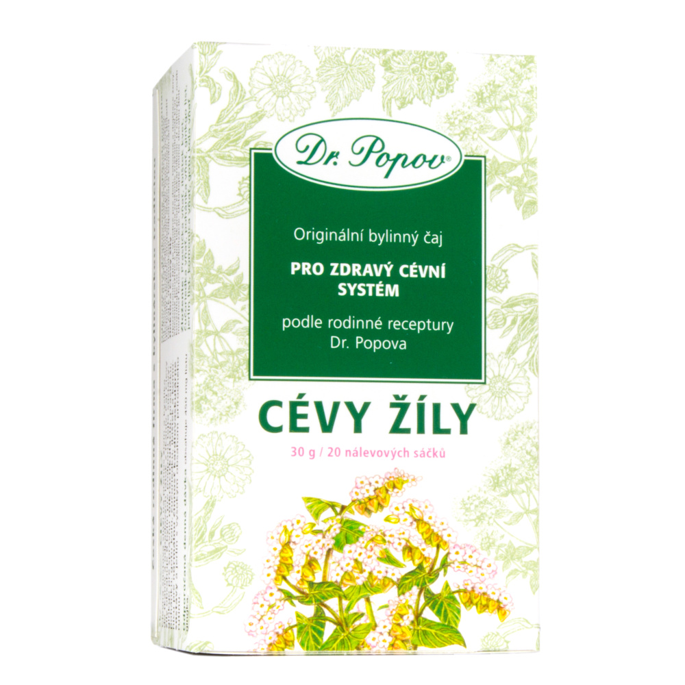 Dr. Popov Čaj Cévy a žíly nálevové sáčky 20x1