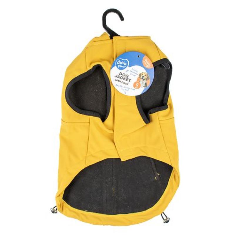 Duvo+ stylová bunda s kapucí pro psy M 50cm žlutá Duvo+
