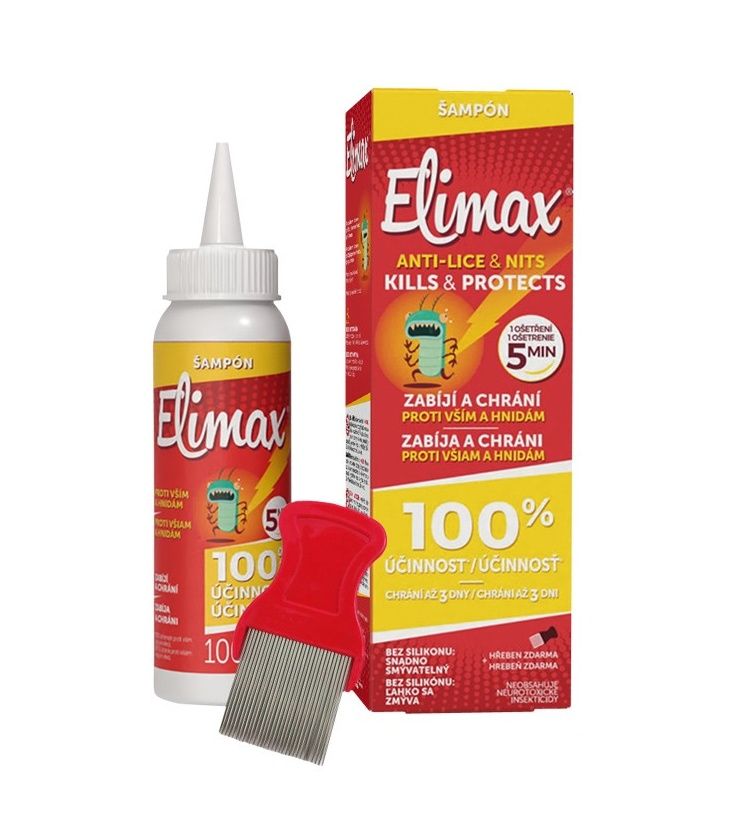 Elimax Šampon proti vším a hnidám 100 ml + hřeben Elimax